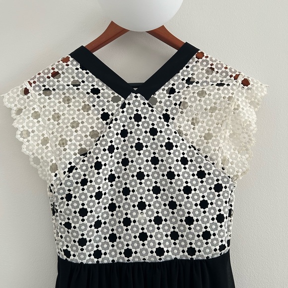 Sandro crochet top and silk midi dress Sz 2 - Picture 3 of 10